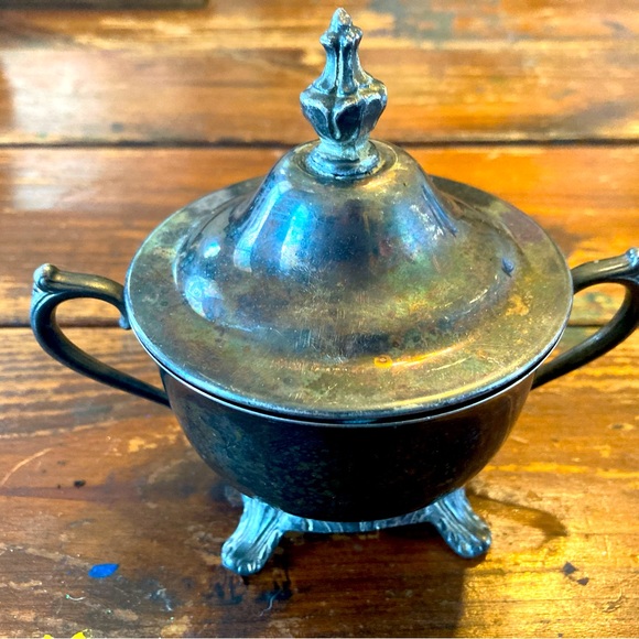 Antique Silver Sugar Bowl